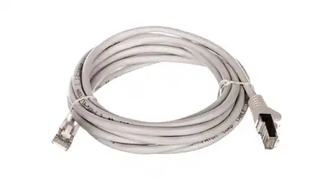 ⁨Kabel krosowy patchcord SF/UTP kat.5e CCA szary 3m 50146⁩ w sklepie Wasserman.eu