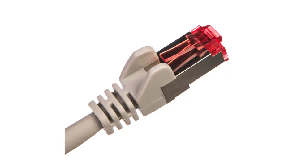 ⁨Kabel krosowy patchcord S/FTP (PiMF) kat.6 LSZH szary 5m 50889⁩ w sklepie Wasserman.eu