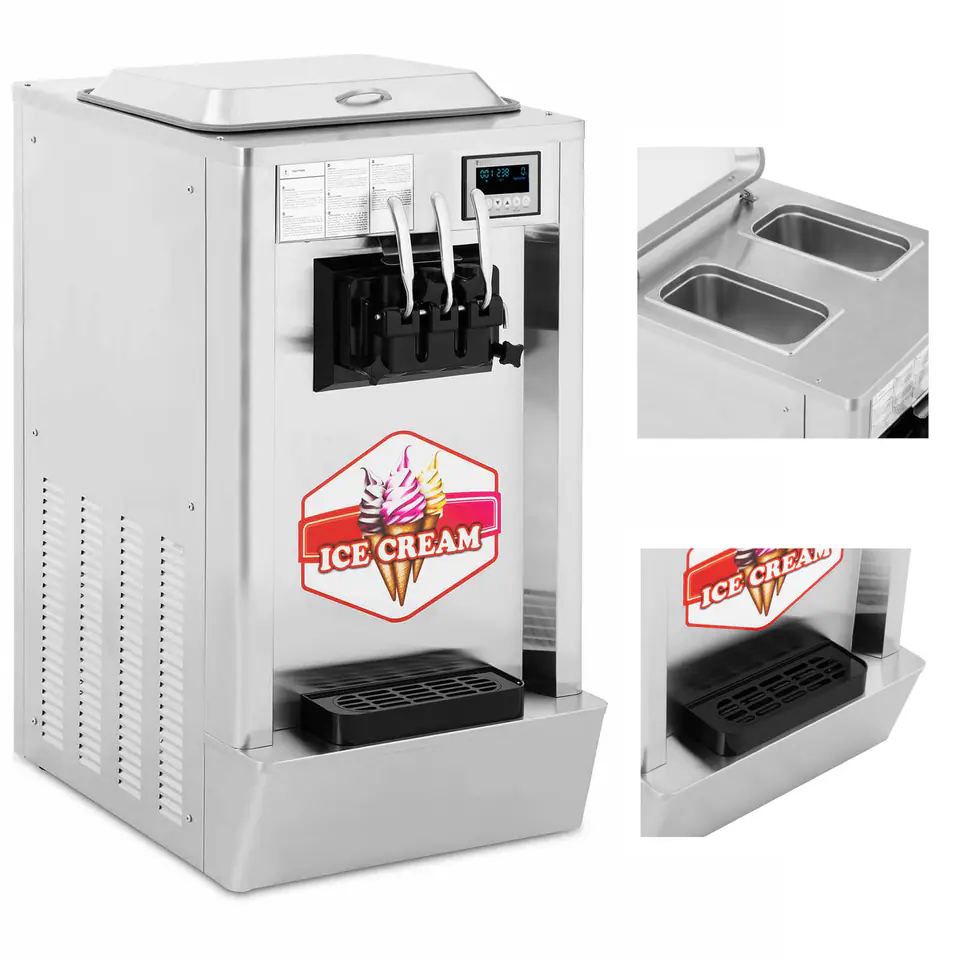⁨Maszyna automat do lodów włoskich 1550 W 23 l/h - 3 smaki⁩ w sklepie Wasserman.eu