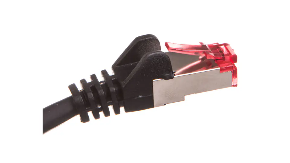 ⁨Kabel krosowy patchcord S/FTP (PiMF) kat.6 LSZH czarny 50m 68701⁩ w sklepie Wasserman.eu