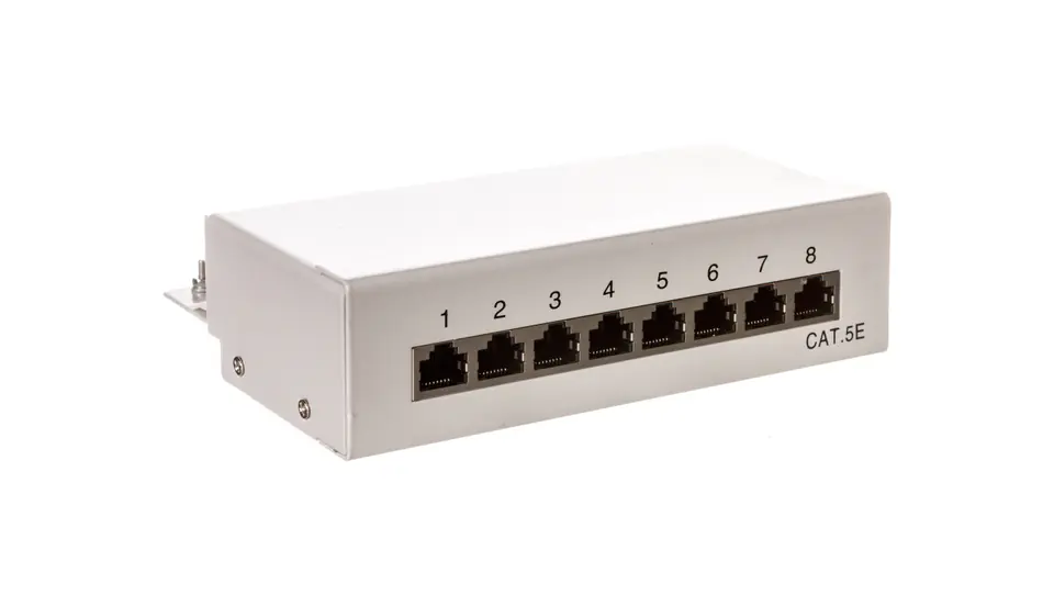 ⁨Ethernet patch panel STP kat.5e 8 portowy 68882⁩ w sklepie Wasserman.eu