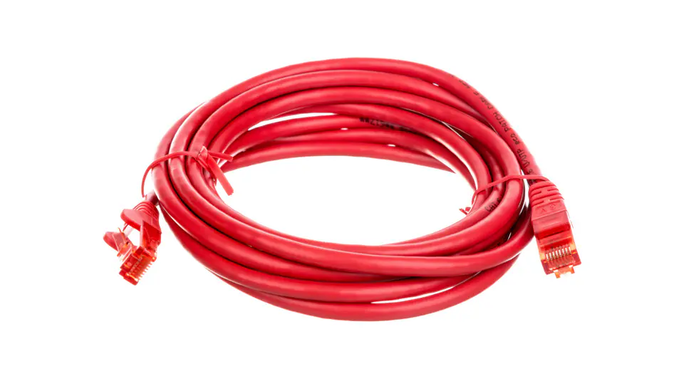 ⁨Kabel krosowy patchcord U/UTP kat.6 CCA czerwony 3m 68411⁩ w sklepie Wasserman.eu