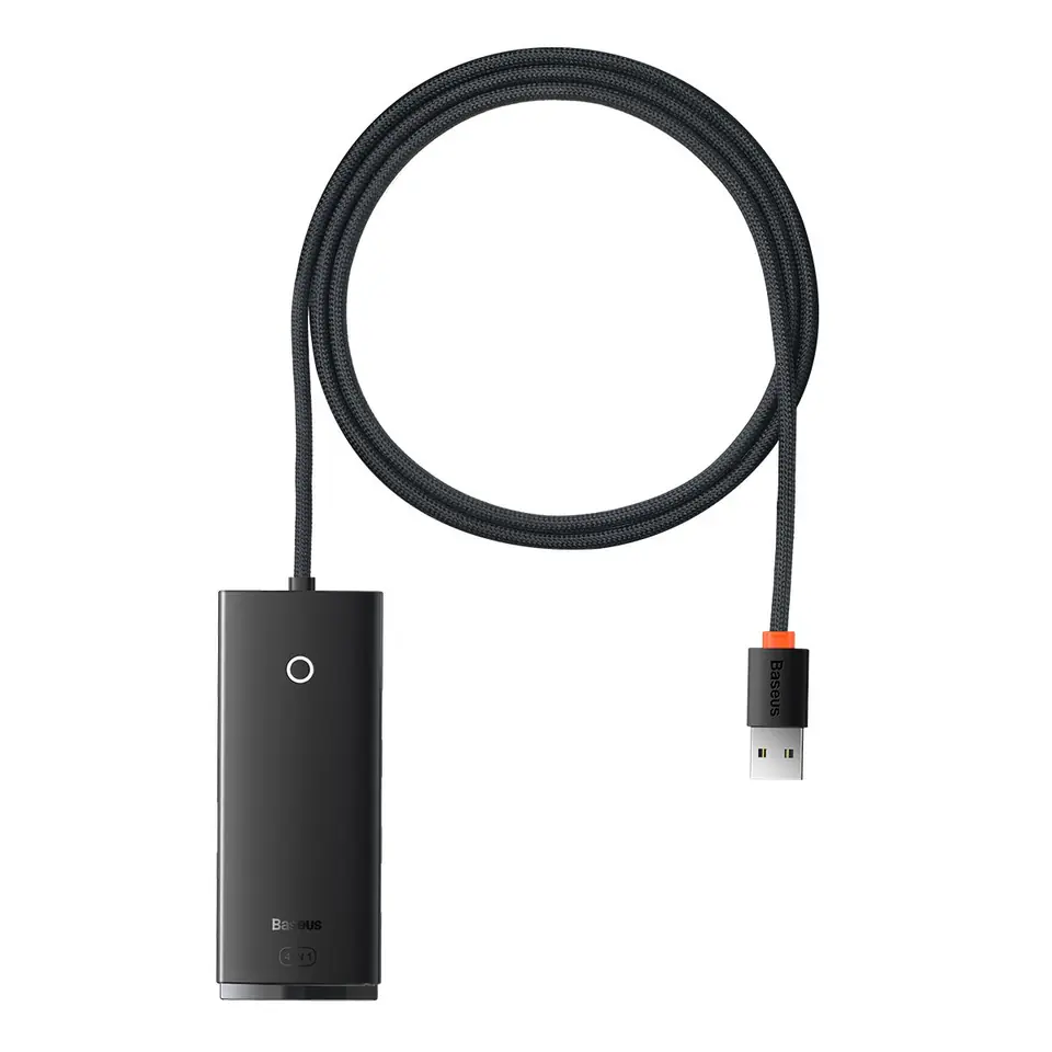 ⁨HUB adapter USB-A do 4xUSB-A 3.0 5Gb/s Lite Series czarny⁩ w sklepie Wasserman.eu