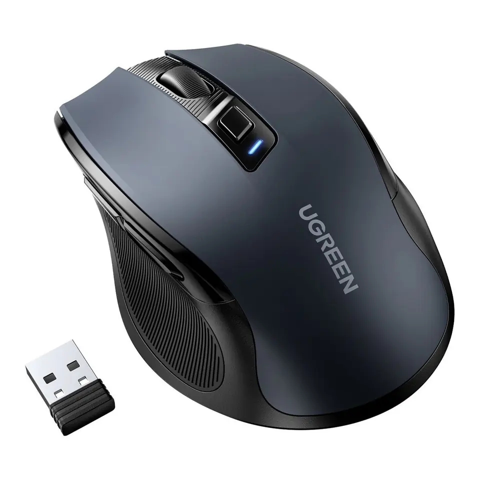 ⁨Optyczna mysz myszka bezprzewodowa USB 2.4GHz / Bluetooth 5.0 4000 DPI czarny⁩ w sklepie Wasserman.eu