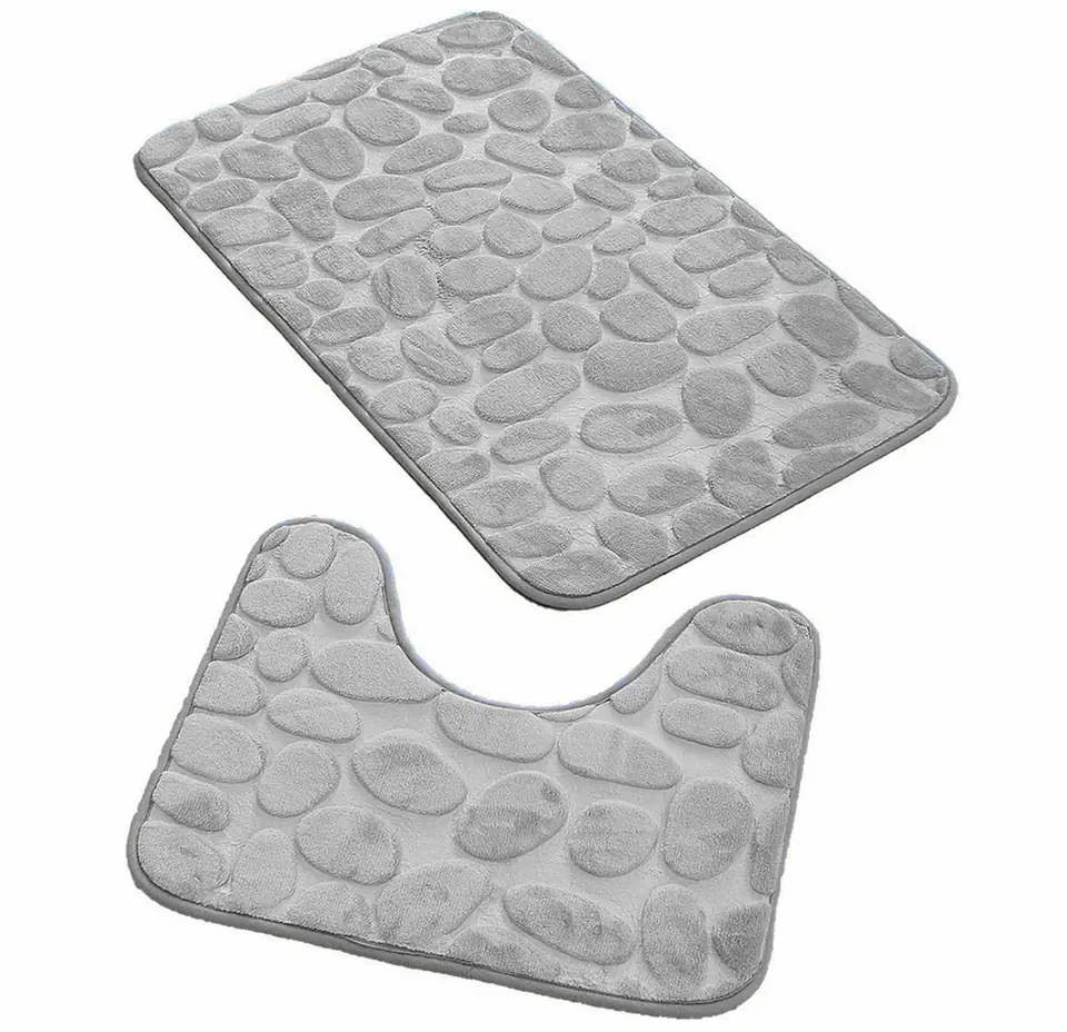 ⁨AG491C Bath mat 2el. grey⁩ at Wasserman.eu