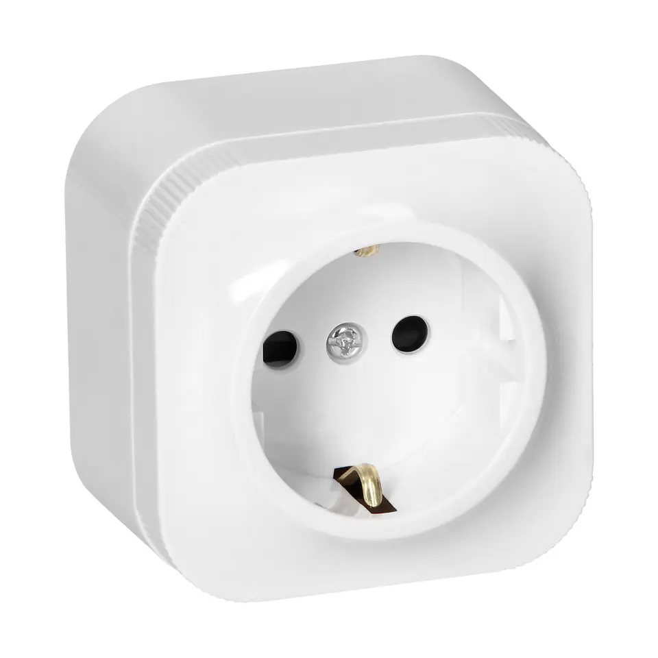 ⁨Gniazdo pojedyncze ToDo 2P+Z Schuko IP20, biały⁩ w sklepie Wasserman.eu