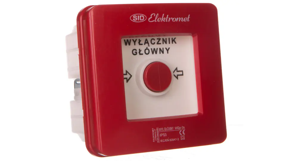 ⁨Wyłącznik alarmowy 2Z 12A /WYŁĄCZNIK GŁÓWNY/ IP55 WGp-2s 921591⁩ w sklepie Wasserman.eu