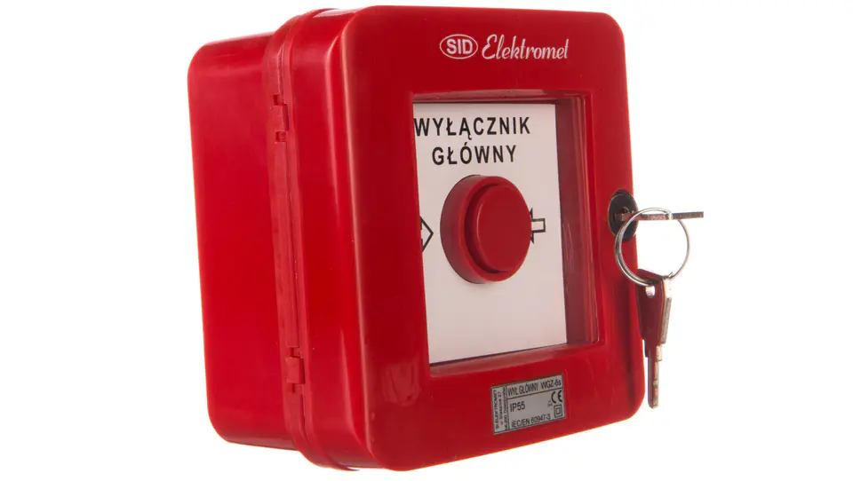 ⁨Wyłącznik alarmowy z zamkiem 4R /WYŁĄCZNK GŁÓWNY/ IP55 WGZ-6s 921495⁩ w sklepie Wasserman.eu