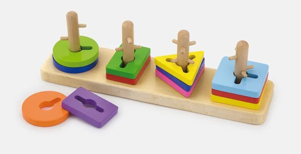 ⁨Viga 50968 Klocki z sorterem kształtów - puzzle⁩ w sklepie Wasserman.eu
