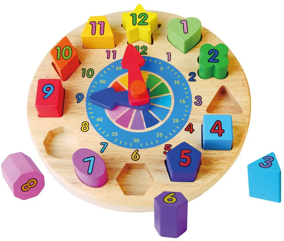 ⁨Viga 59235vg Edukacyjny zegar - sorter kształtów⁩ w sklepie Wasserman.eu