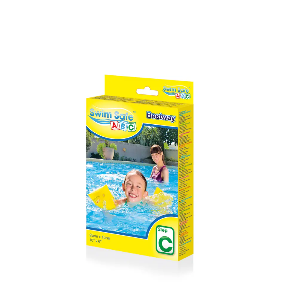 ⁨Bestway 32033 SWIMMING LESSON SLEEVES M YELLOW 25cmx15cm⁩ at Wasserman.eu