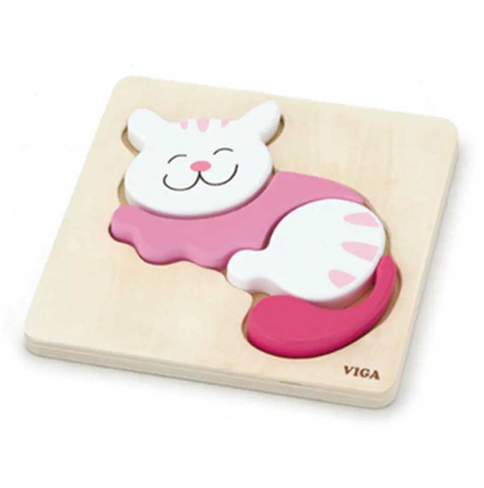 ⁨Viga 59930 First Baby Puzzle - Cat (box)⁩ at Wasserman.eu