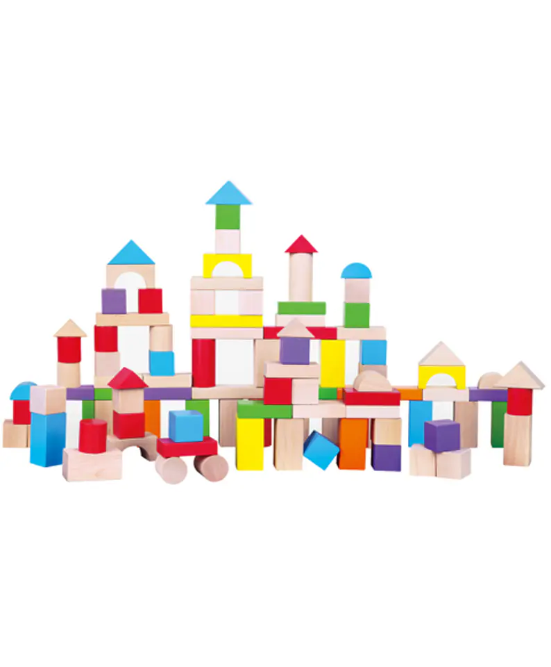 ⁨Viga 59697 Wooden blocks -100 pieces⁩ at Wasserman.eu