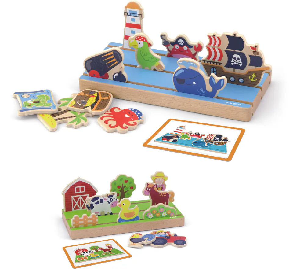 ⁨Viga 50183 Set "closer-farther" 2in1 sea adventure and farm⁩ at Wasserman.eu