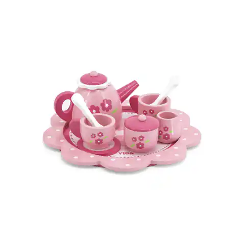 ⁨Viga 44543 Tea & Coffee Service Pink Flower⁩ at Wasserman.eu
