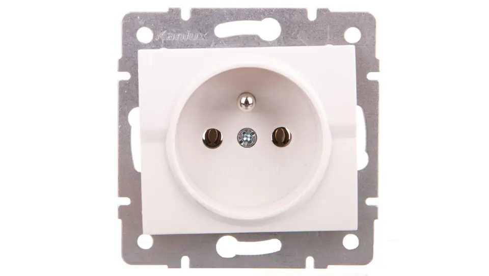 ⁨LOGI Single screw socket White 16A 250V 021251102 25090⁩ at Wasserman.eu