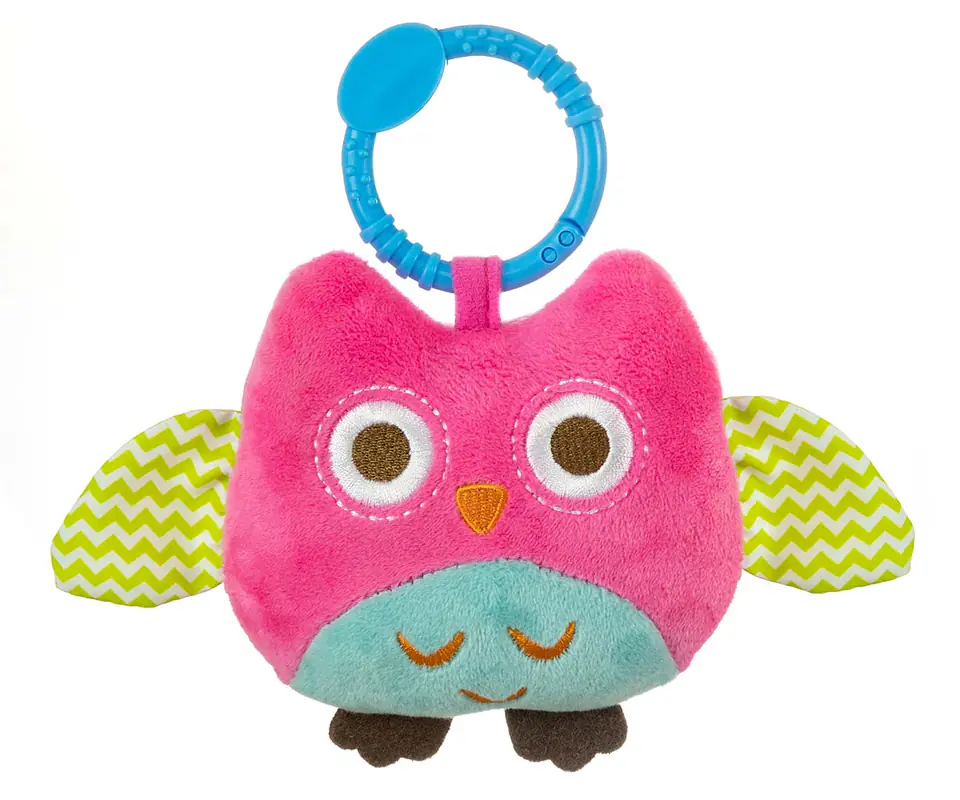 ⁨Zawieszka pluszowa Sówka - Happy owl - 2552 PINK⁩ w sklepie Wasserman.eu