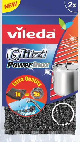 ⁨Zmywak Vileda Glitzi Power Inox 2 szt.⁩ w sklepie Wasserman.eu