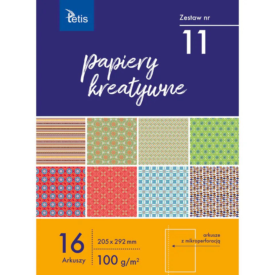 ⁨Zeszyt papierów kreatywnych A4 16k 100g KB030-11 TETIS⁩ w sklepie Wasserman.eu