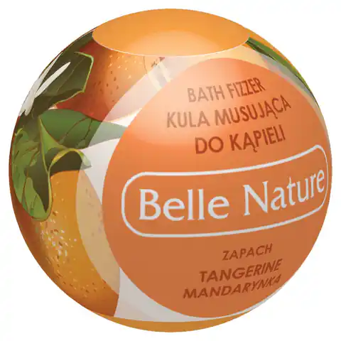 ⁨BELLE NATURE Musująca Kula do kąpieli - zapach mandarynki 50g⁩ w sklepie Wasserman.eu
