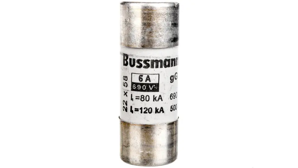 ⁨Wkładka bezpiecznikowa cylindryczna 22x58mm 6A gL/gG 690V C22G6⁩ w sklepie Wasserman.eu