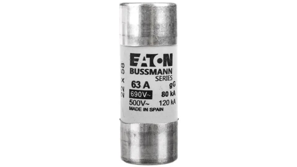 ⁨Fuse insert cylindrical 22x58mm 63A gL/gG 690V C22G63⁩ at Wasserman.eu