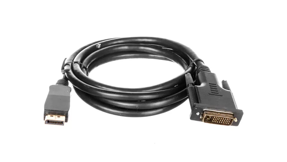 ⁨Kabel adapter DisplayPort 1.2 / DVI-D 2m czarny 51961⁩ w sklepie Wasserman.eu