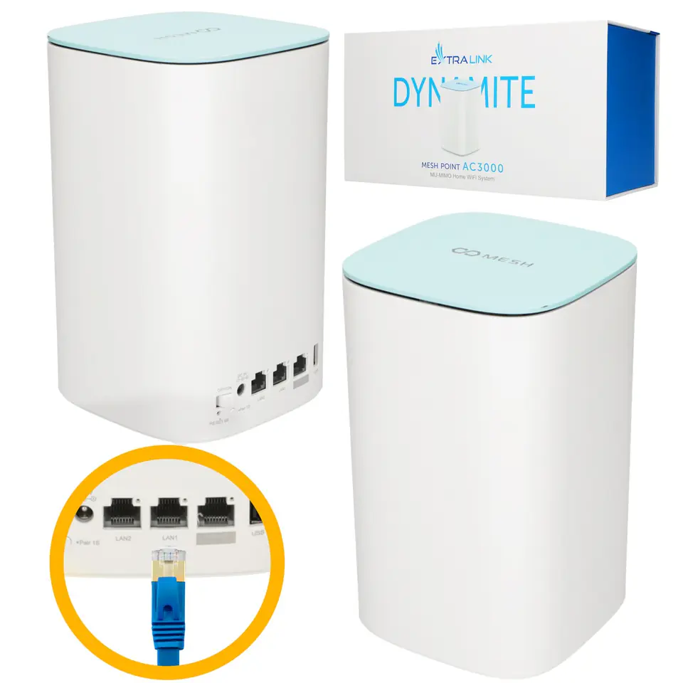 ⁨EXTRALINK DYNAMITE C31 MESH POINT AC3000 MU-MIMO HOME WIFI SYSTEM⁩ at Wasserman.eu