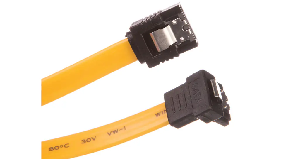 ⁨Kabel SATA prosty - kątowy 0,5m 95020⁩ w sklepie Wasserman.eu