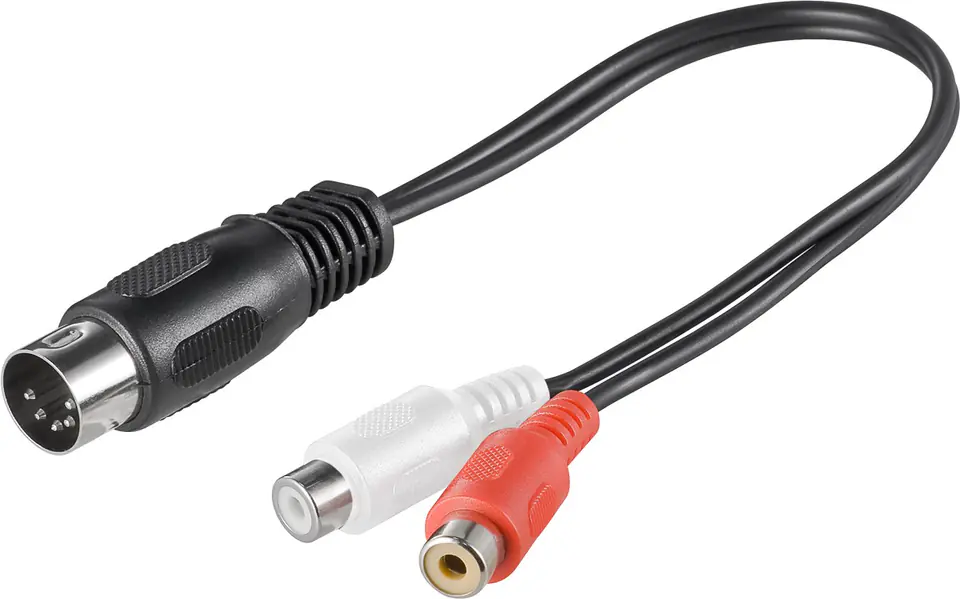 ⁨Adapter audio wtyk DIN 5-pin - 2x RCA Cinch Goobay⁩ w sklepie Wasserman.eu