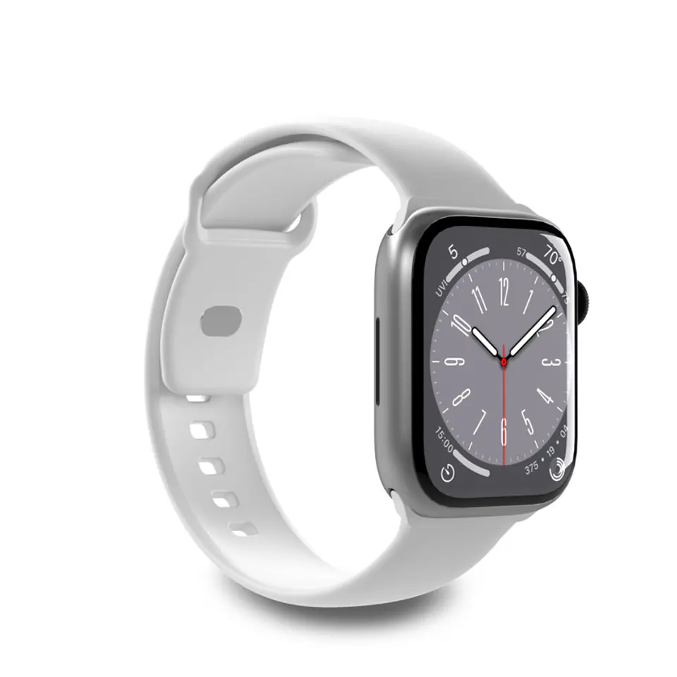 ⁨PURO ICON - Elastyczny pasek do Apple Watch 42/44/45/49 mm (S/M & M/L) (White)⁩ w sklepie Wasserman.eu