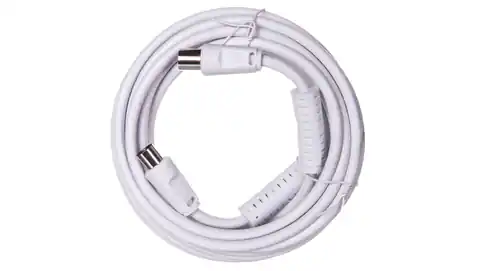 ⁨Antenna cable IEC 5m white 50725⁩ at Wasserman.eu