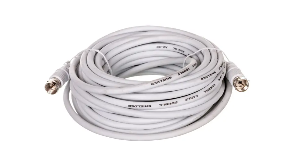 ⁨Satellite Dish Cable F 10m white 11742⁩ at Wasserman.eu