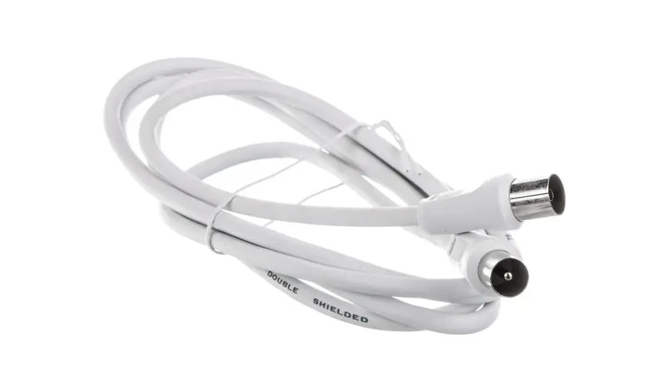 ⁨Przewód antenowy IEC 1,5m biały 11510⁩ w sklepie Wasserman.eu