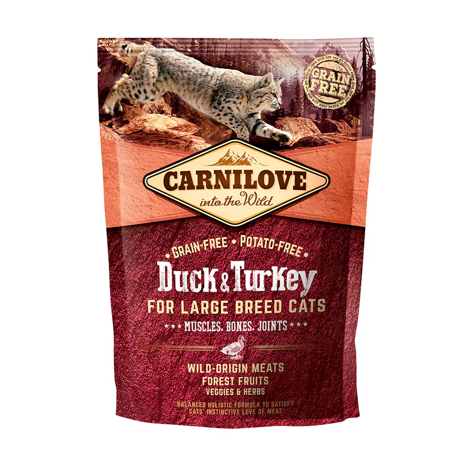 CARNILOVE CAT DUCK&TURKEY FOR LARGE BREED 400g w sklepie Wasserman.eu