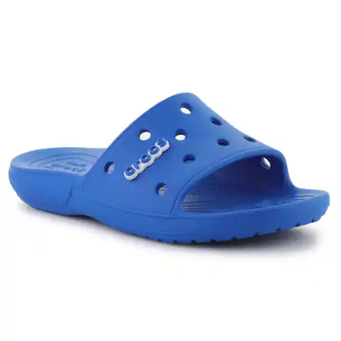 ⁨Klapki Classic Crocs Slide Blue Bolt U 206121 (kolor Niebieski, rozmiar EU 37/38)⁩ w sklepie Wasserman.eu