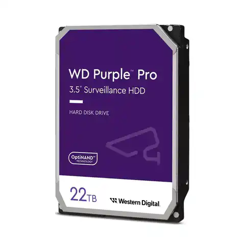 ⁨Dysk HDD WD Purple Pro WD221PURP (22 TB ; 3.5"; 512 MB; 7200 obr/min)⁩ w sklepie Wasserman.eu
