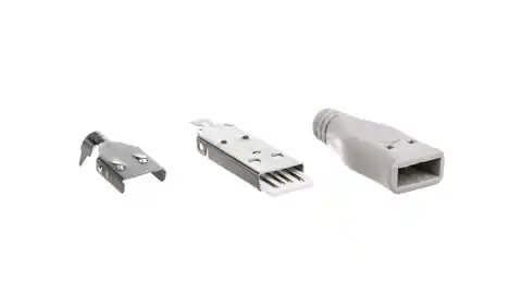 ⁨Wtyczka naprawcza USB-A /do zlutowania/ 12025⁩ w sklepie Wasserman.eu