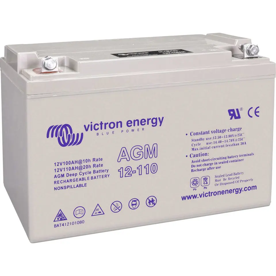 ⁨Akumulator Victron Energy 12V/110Ah Gel Deep Cycle⁩ w sklepie Wasserman.eu