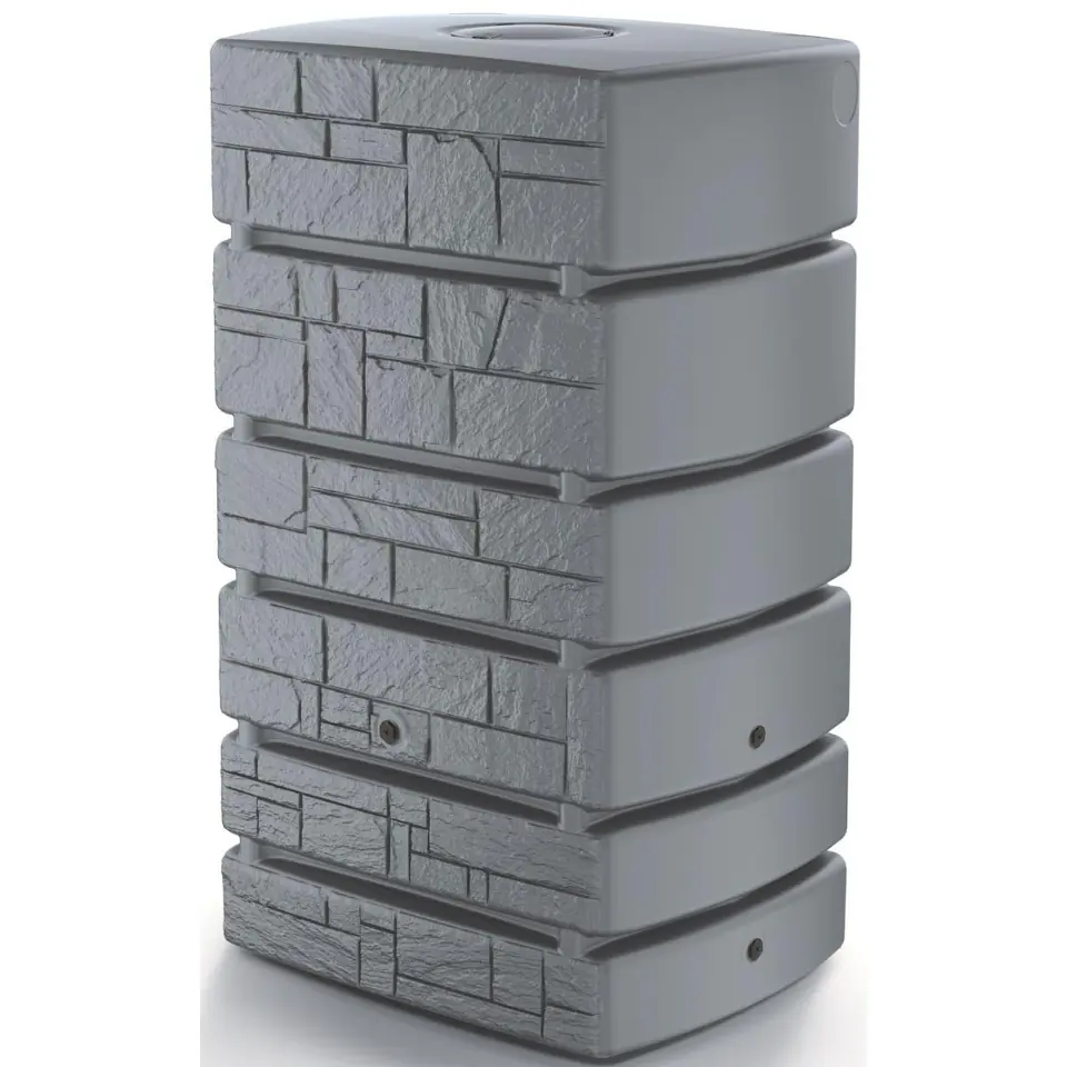 ⁨ZBIORNIK POJEMNIK NA WODĘ DESZCZÓWKĘ TOWER STONE 350L SMOOTH GRAY⁩ w sklepie Wasserman.eu