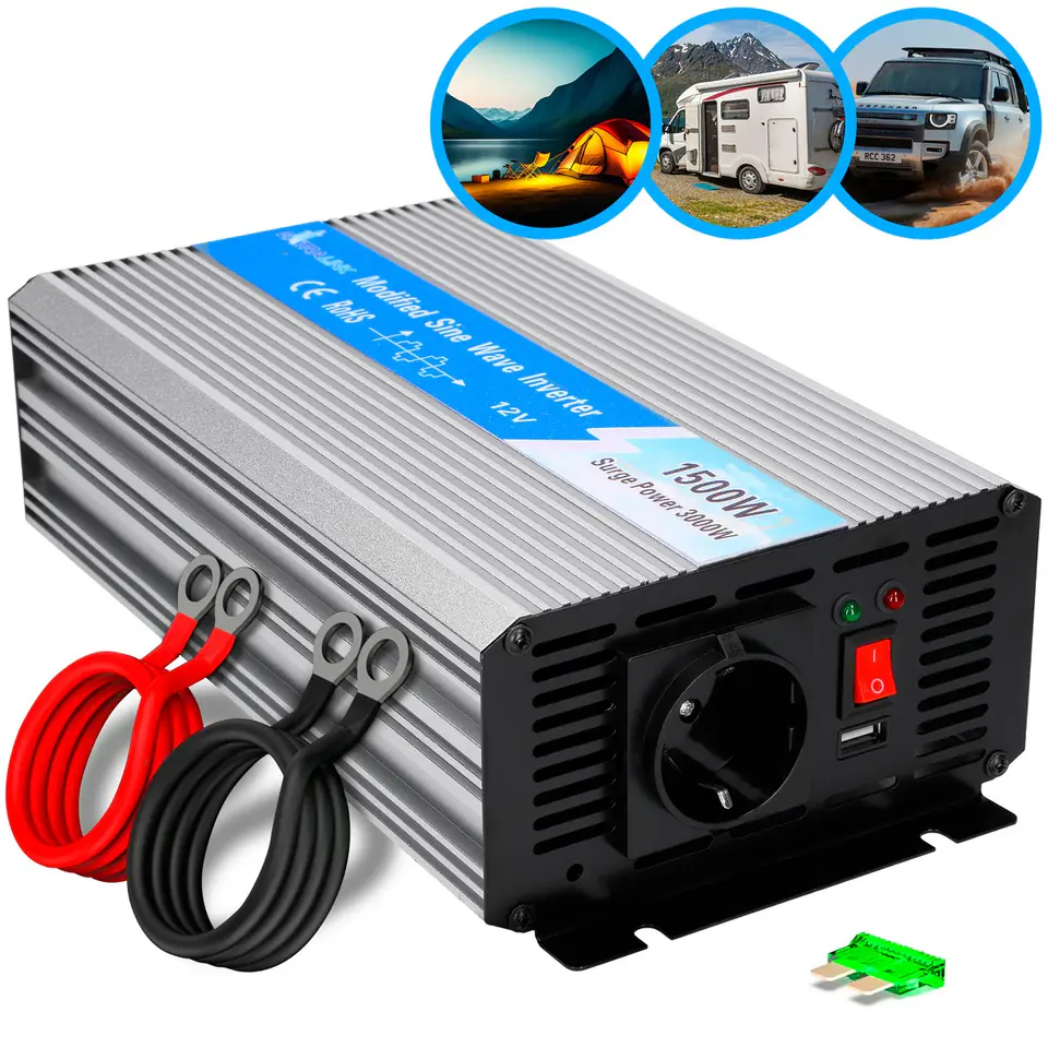 ⁨Extralink OPIP-1500W | Przetwornica napięcia | samochodowa 12V, 1500W czysty sinus⁩ at Wasserman.eu