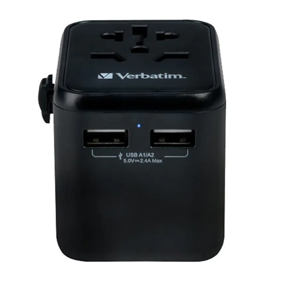 ⁨VERBATIM Universal Travel Adapter12W 2xUSB-A UTA-1 49543⁩ at Wasserman.eu