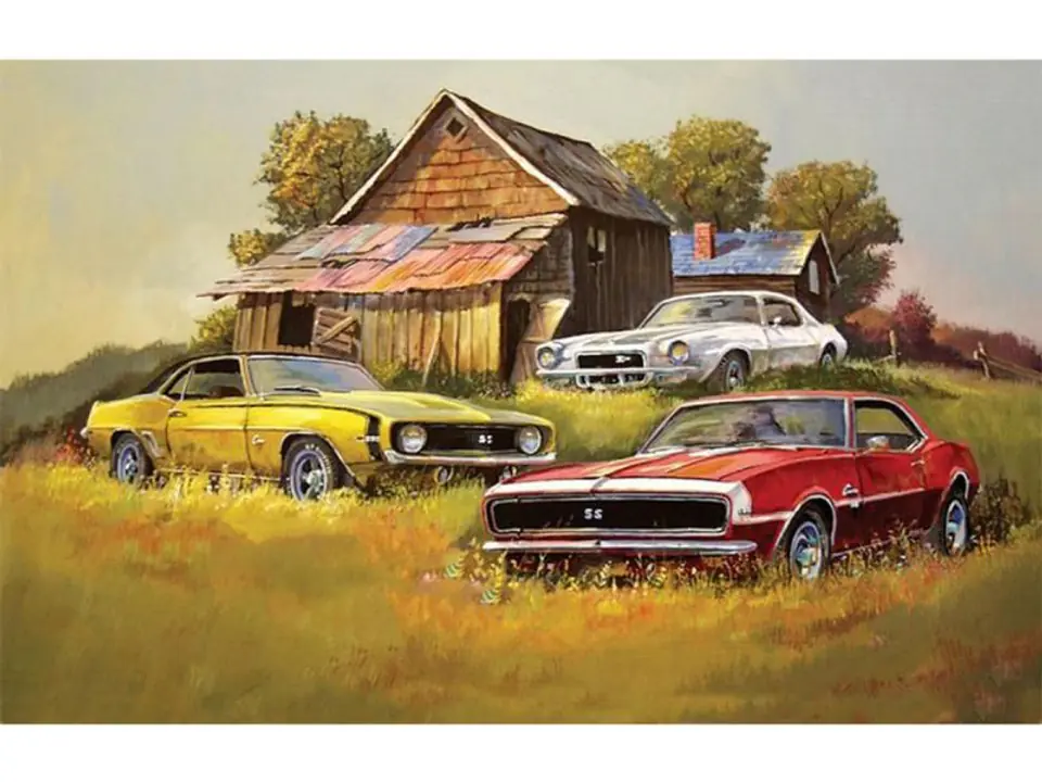 ⁨Haft Diamentowy, Obraz, Mozaika Diamentowa Diamond Painting, CHEVROLET CAMARO SS - 3 KLASYKI 40x30cm AUTO SAMOCHÓD⁩ w sklepie Wasserman.eu