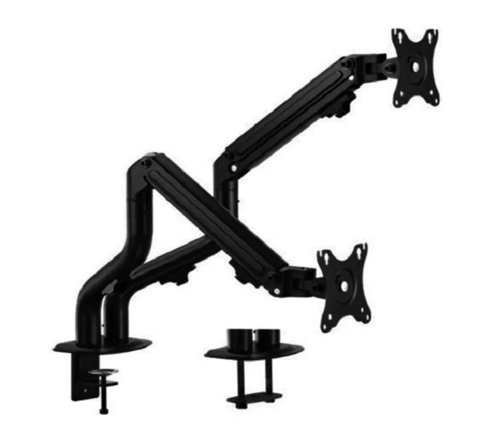 ⁨Gembird MA-DA2-02 Adjustable desk 2-display mounting arm (tilting), 17”-32”, up to 8 kg⁩ at Wasserman.eu