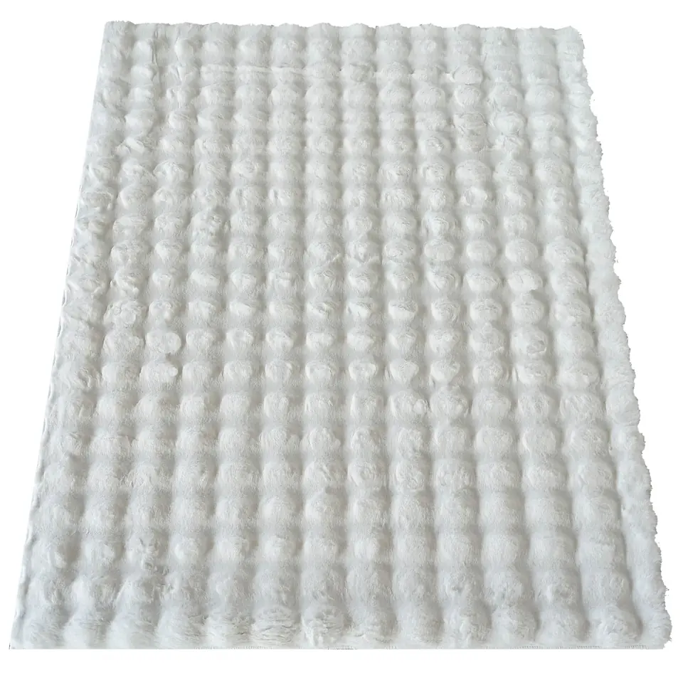 ⁨Dywan MERLIN 3D White : Kolor - biały, Rozmiar - 120 x 170 cm⁩ w sklepie Wasserman.eu