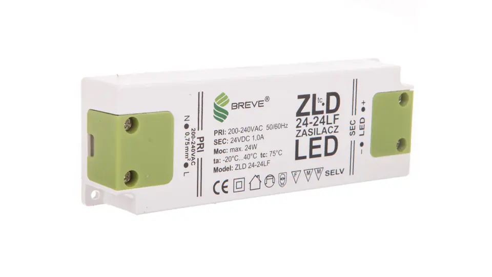 ⁨LED Power Supply 24V DC 24W ZLD 24-24LF 1,0A 19724-9016⁩ at Wasserman.eu