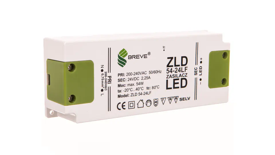 ⁨LED Power Supply 24V DC 54W ZLD 54-24LF 2,25A 19724-9014⁩ at Wasserman.eu