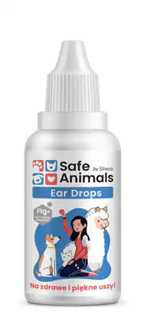 ⁨Safe Animals Ear Drops - preparat pielęgnacyjny do uszu dla psa i kota - 30 ml⁩ w sklepie Wasserman.eu