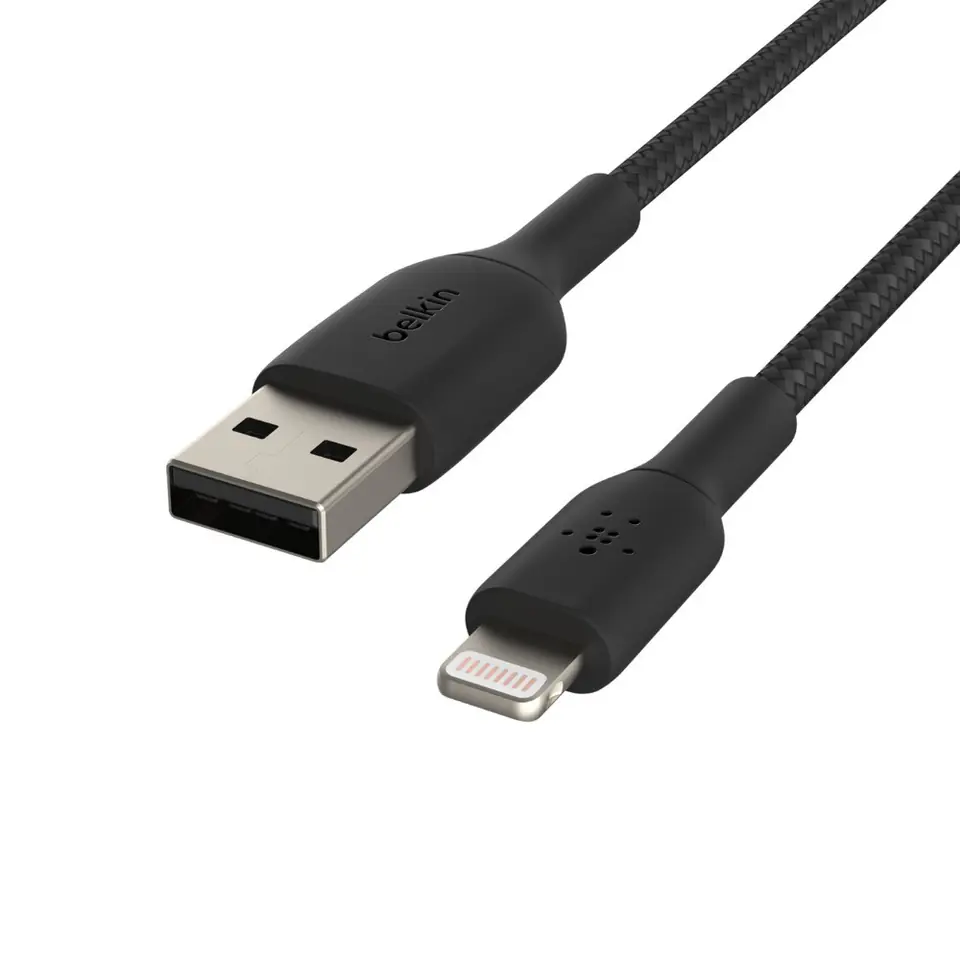 ⁨BELKIN KABEL USB A - LIGHTNING, 1M, CZARNY⁩ w sklepie Wasserman.eu