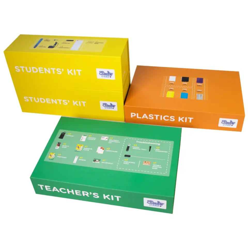 ⁨3Doodler Create Plus Learning packs, 6 długopisów do druku 3D z akcesoriami, wtyczka EU⁩ w sklepie Wasserman.eu